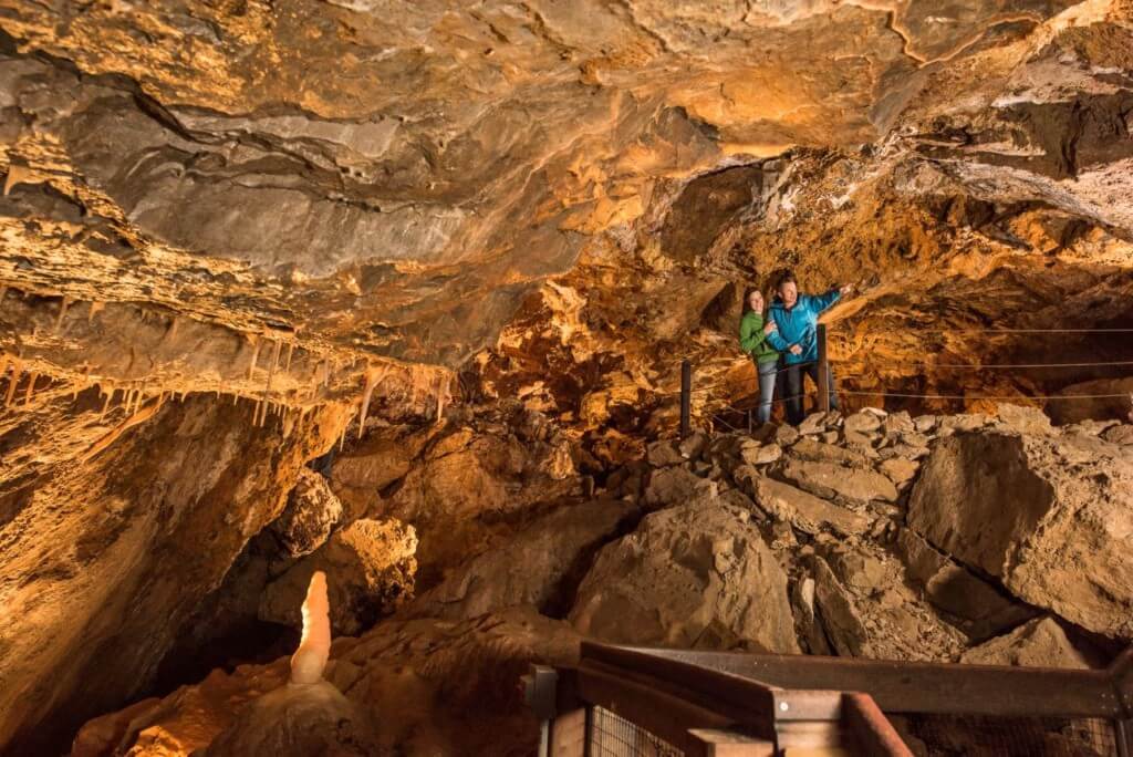 A couple enjoying Glenwood Caverns tour