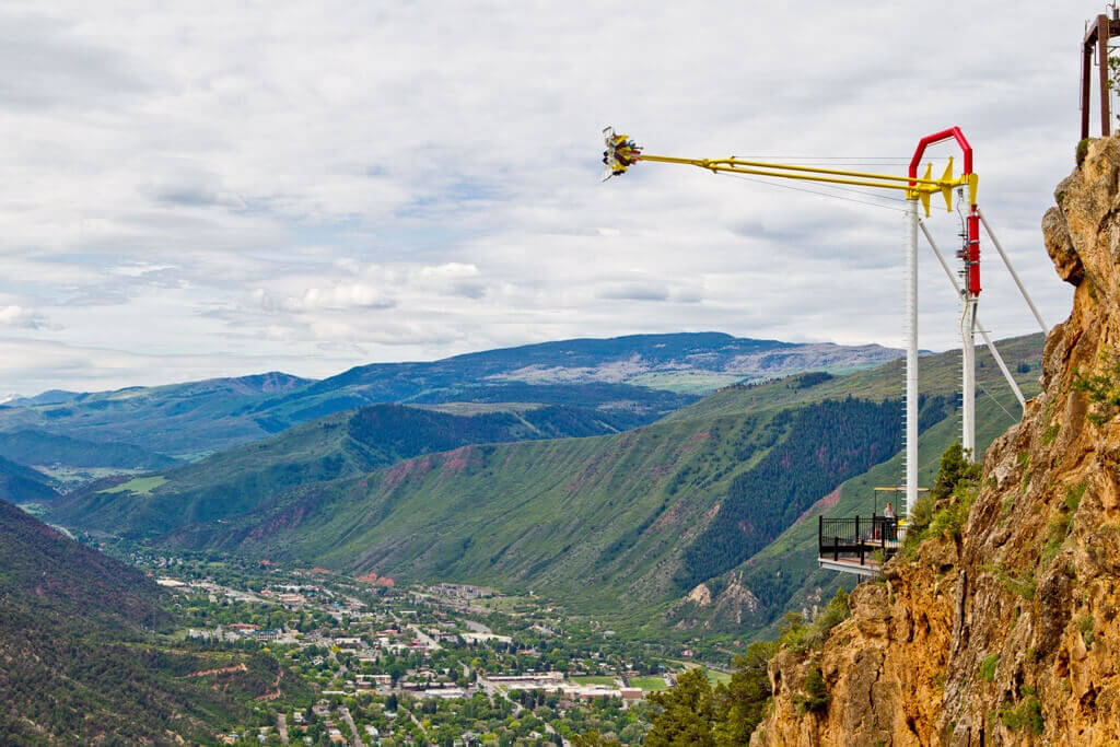 If the weather cooperated, the Giant Canyon Swing will open for spring break
