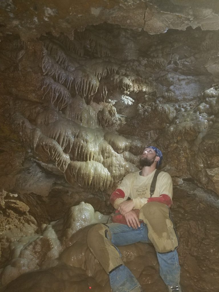 Cave tour guide, Cole Newton