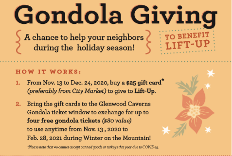 Gondola Giving is part of Winter on the Mountain