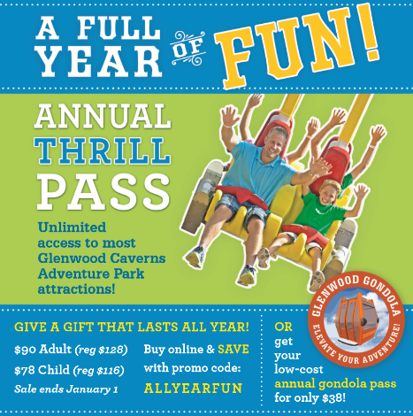Great gifts include an Annual Thrill Pass