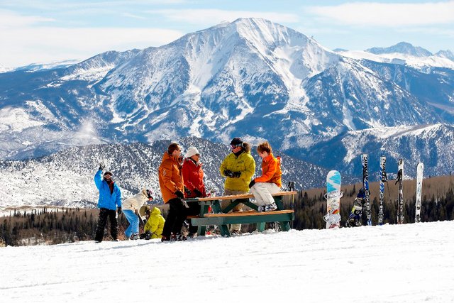 Spring skiing is a family friendly activity in Glenwood Springs