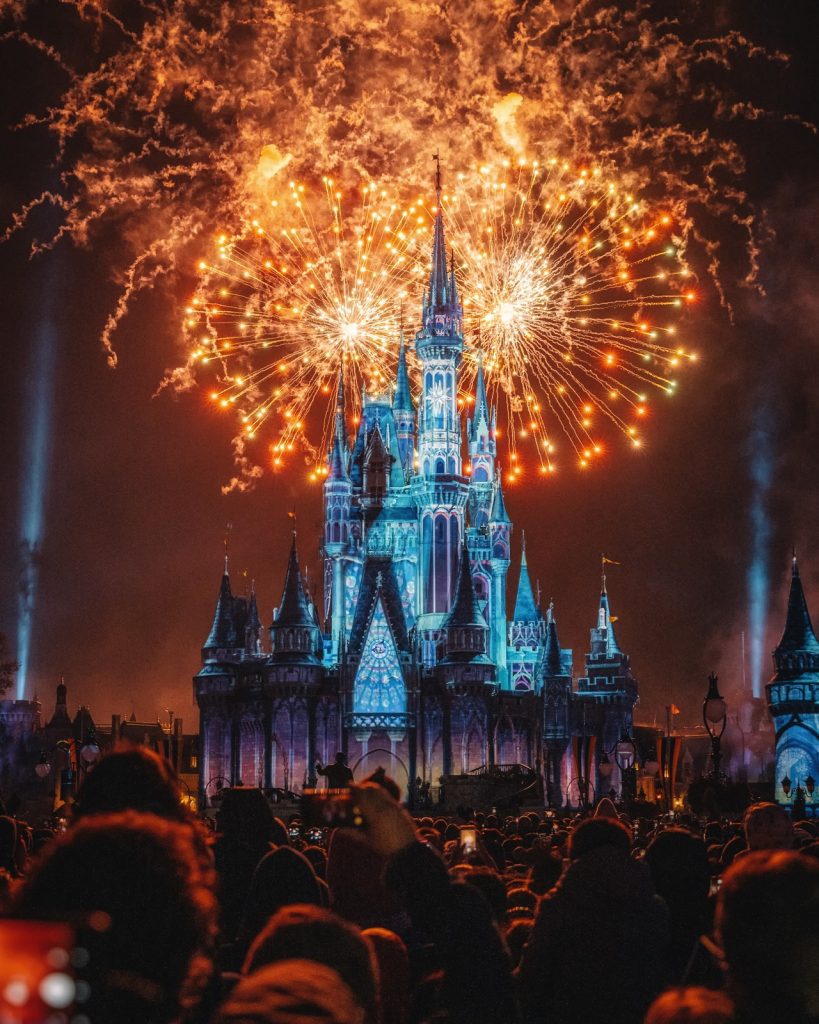Fireworks are an amusement park highlight at Disney World