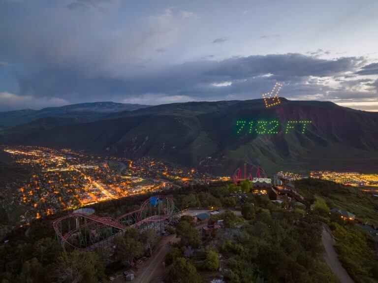 Drone show shines spotlight on Defiance Coaster